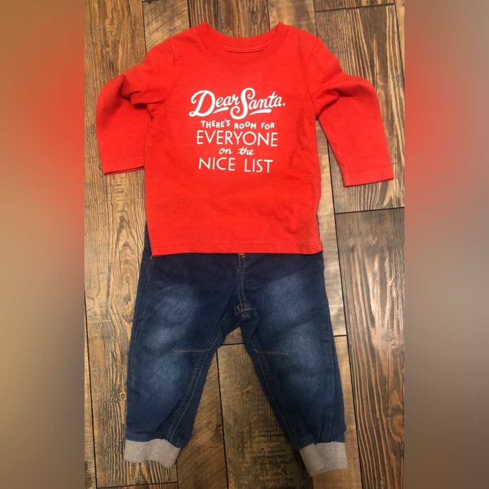 Cat & Jack 2 Piece Christmas Outfit